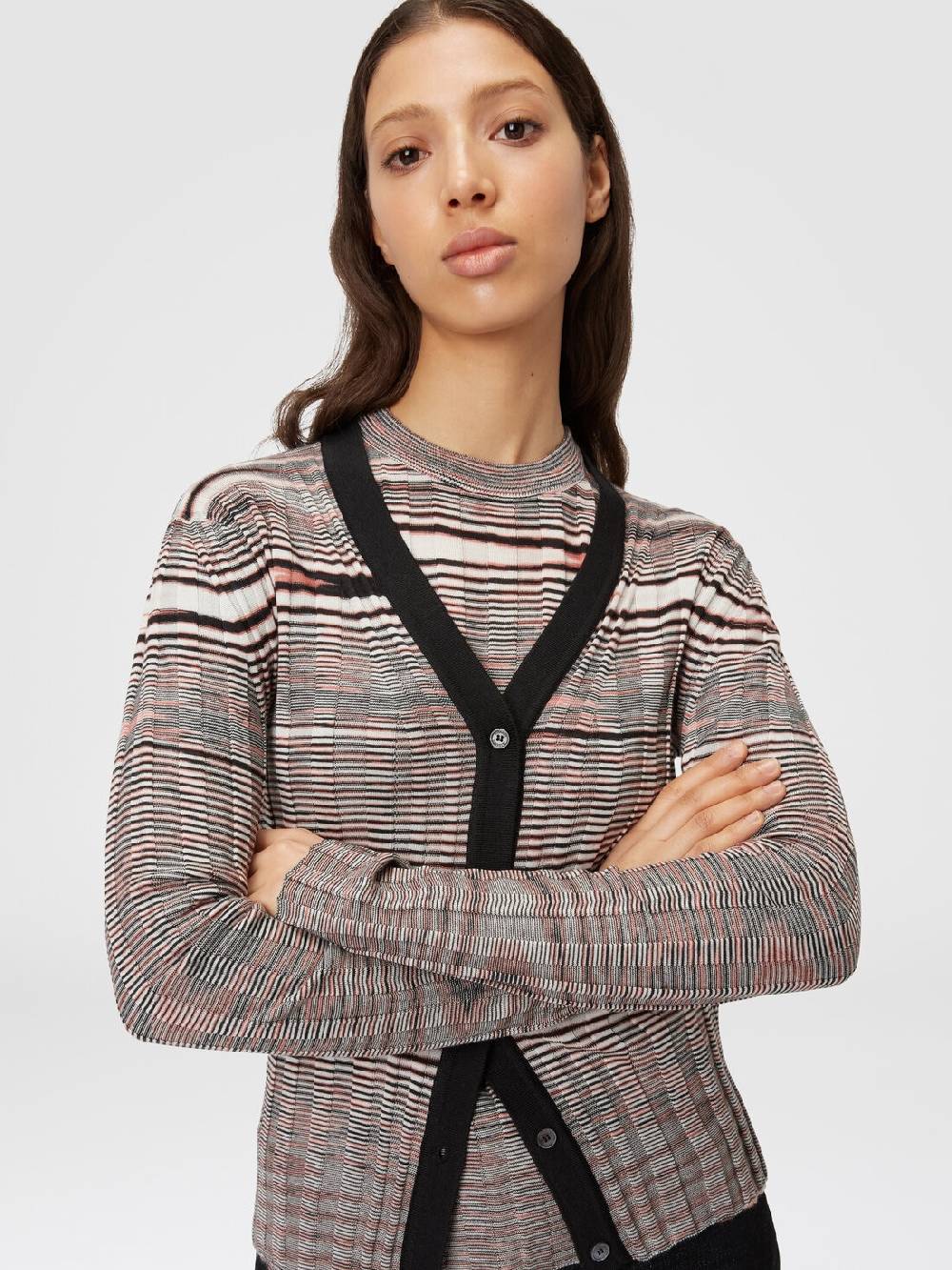 Missoni Cardigan a costine in cashmere e seta fiammata Pezzi Unici