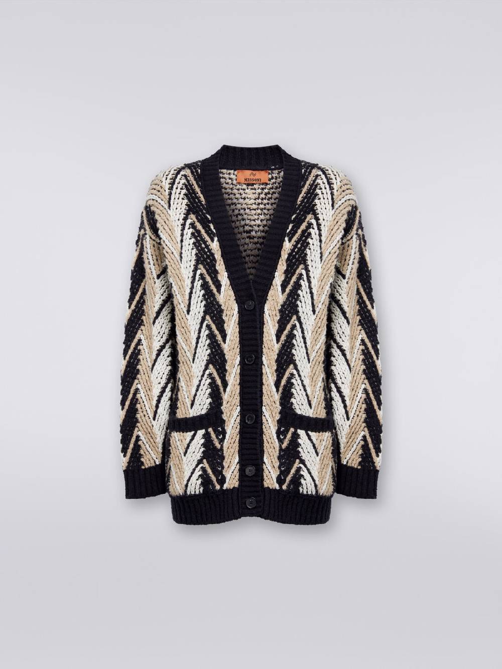 Missoni Cardigan in misto cotone zig zag Acquista Ora