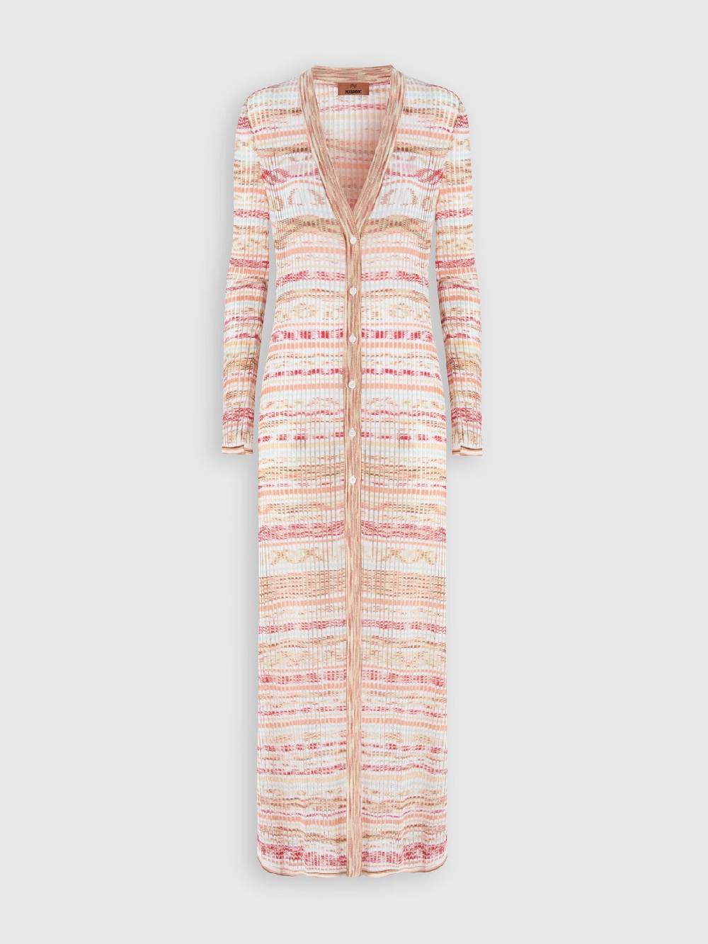Missoni Cardigan lungo a costine in viscosa fiammata Promozione Limitata