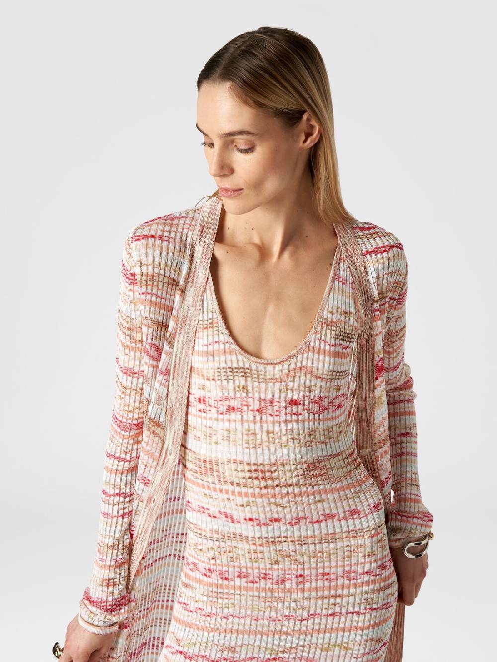 Missoni Cardigan lungo a costine in viscosa fiammata Promozione Limitata