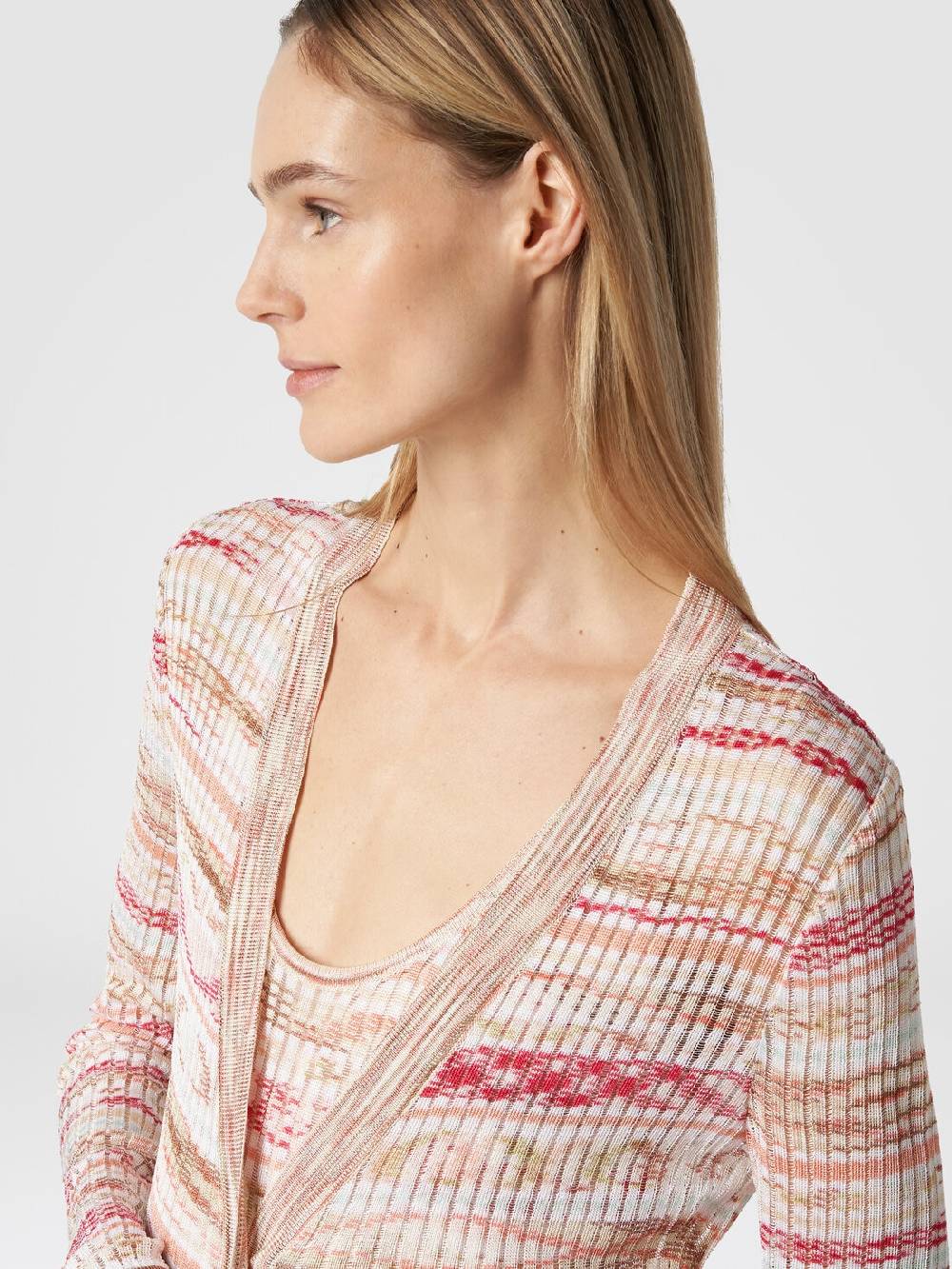 Missoni Cardigan lungo a costine in viscosa fiammata Promozione Limitata
