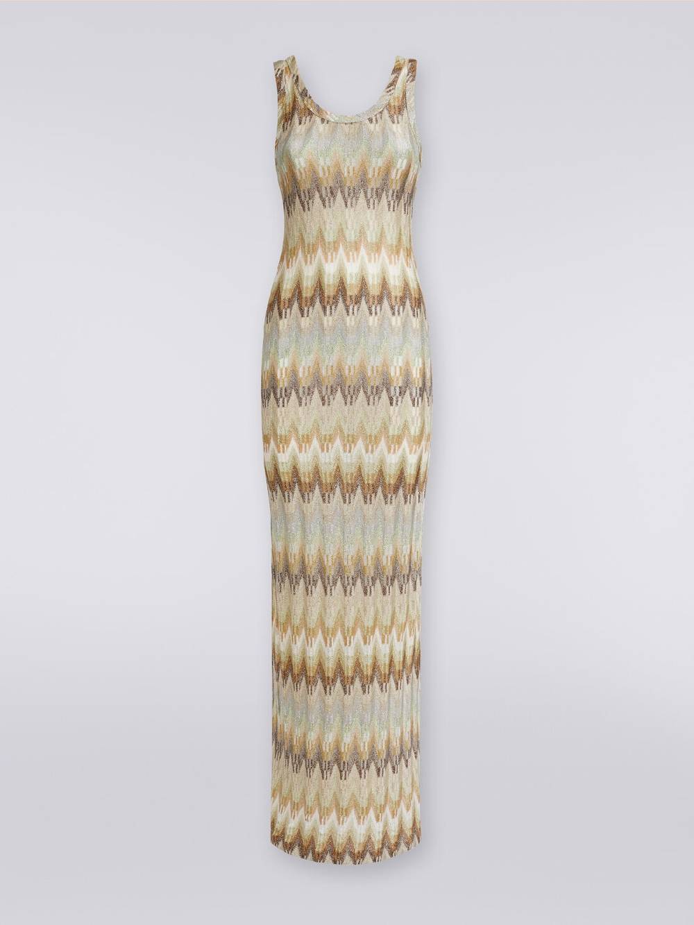 Missoni Abito lungo smanicato in viscosa zig zag con lurex Affare Del Giorno