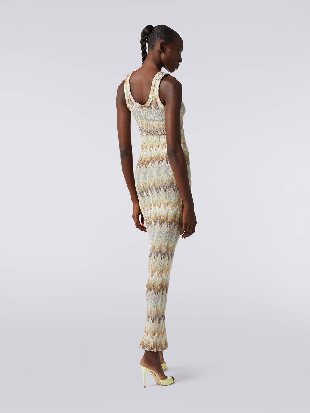 Missoni Abito lungo smanicato in viscosa zig zag con lurex Affare Del Giorno