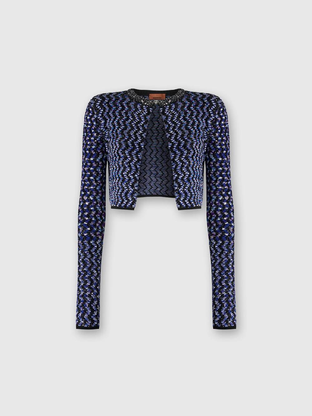 Missoni Cardigan zig zag goffrato con paillettes Sottocosto