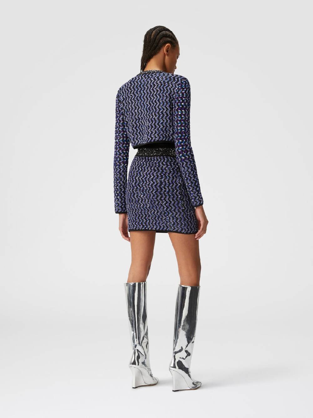 Missoni Cardigan zig zag goffrato con paillettes Sottocosto