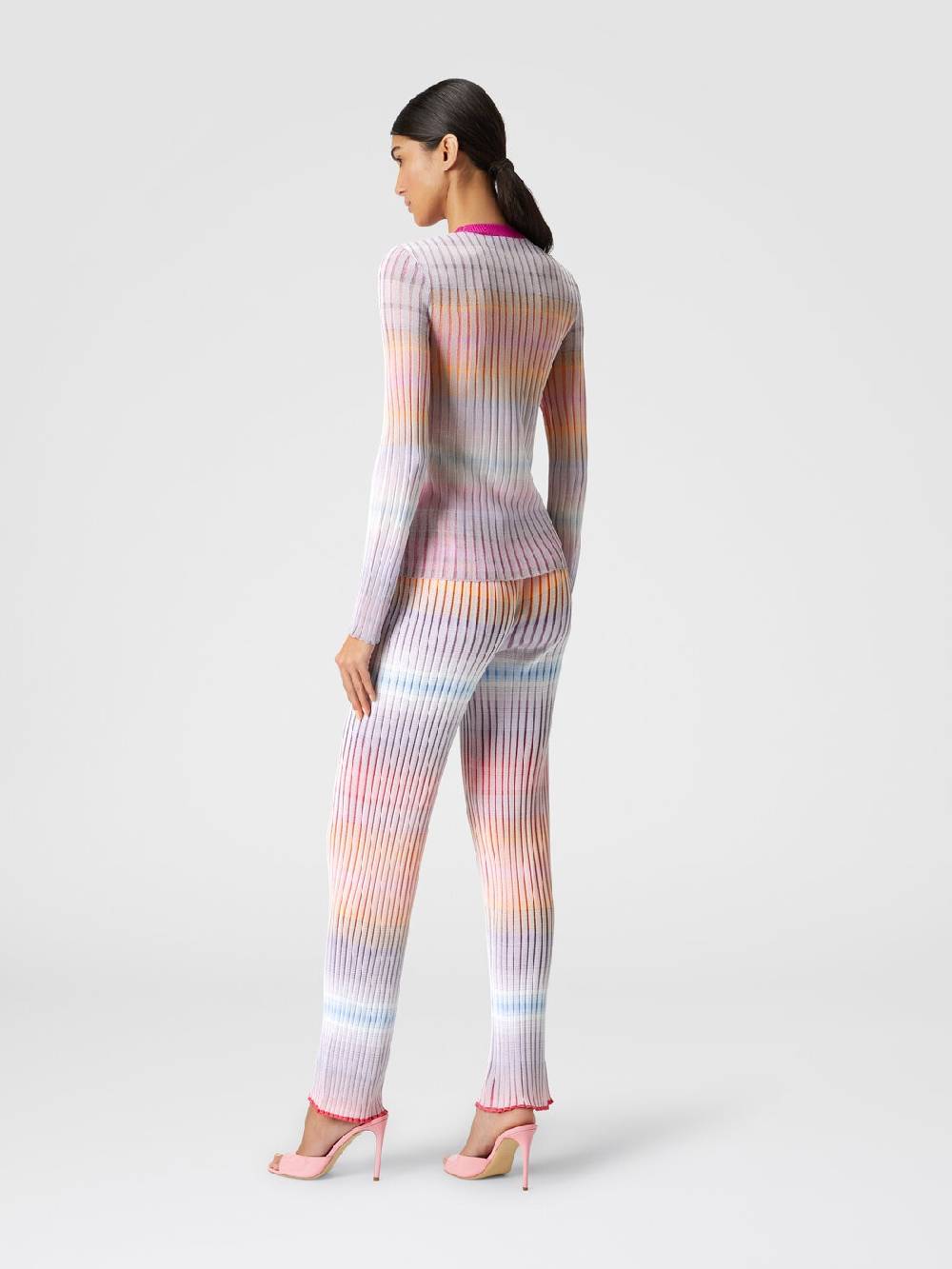 Missoni Maglia girocollo a coste con colletto a contrasto Offerta