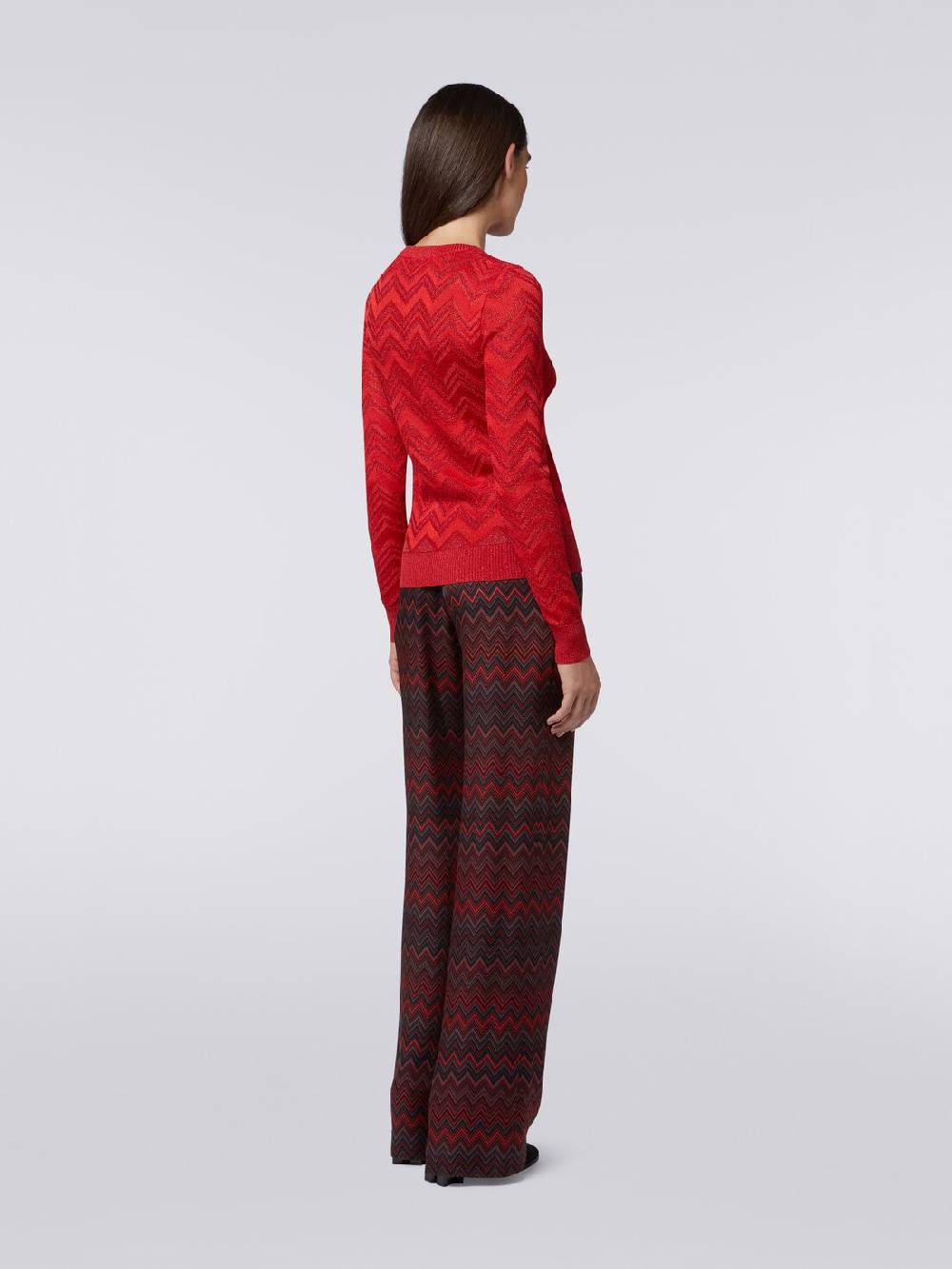 Missoni Cardigan in maglia zig zag tonale con lurex In Vendita