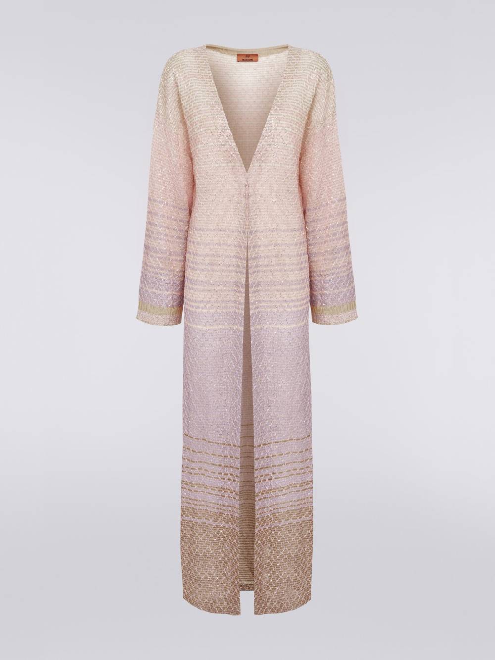 Missoni Cardigan lungo in maglia dégradé con paillettes Saldi