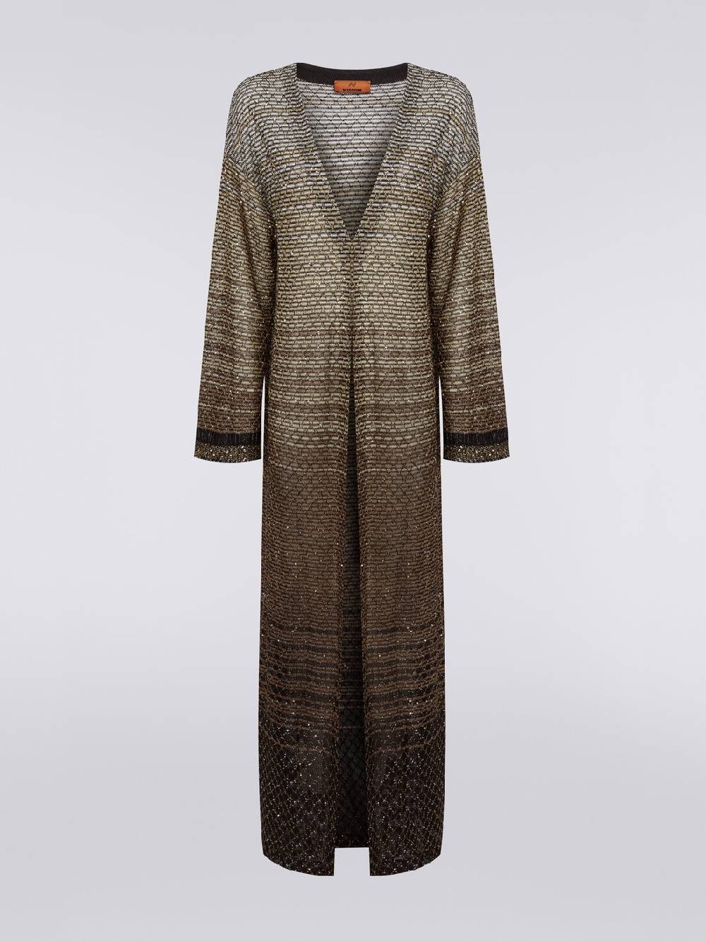 Missoni Cardigan lungo in maglia dégradé con paillettes Hotsell