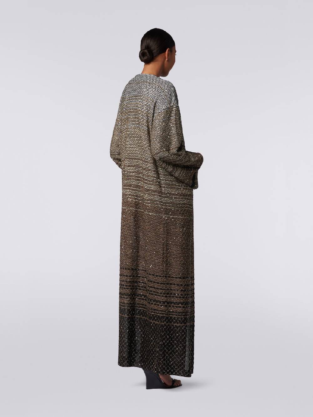 Missoni Cardigan lungo in maglia dégradé con paillettes Hotsell