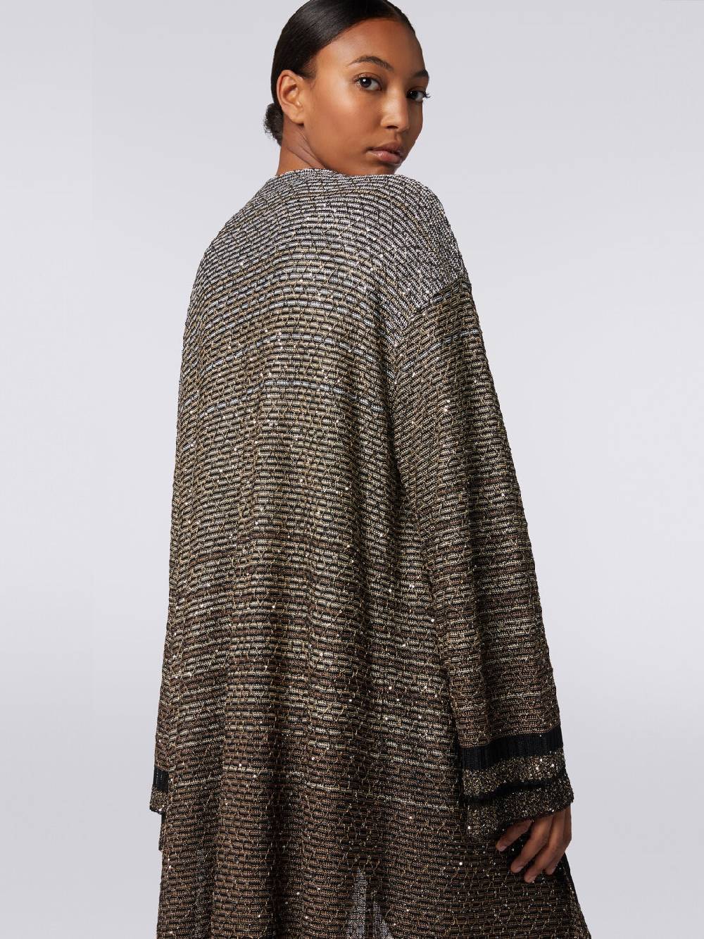 Missoni Cardigan lungo in maglia dégradé con paillettes Hotsell