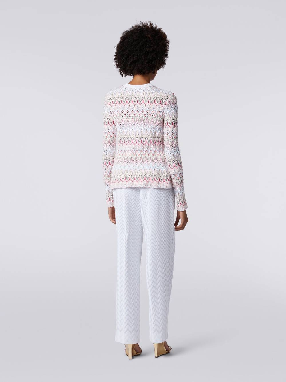 Missoni Cardigan in maglia con profili a contrasto e motivo a onde Saldi Di Fabbrica