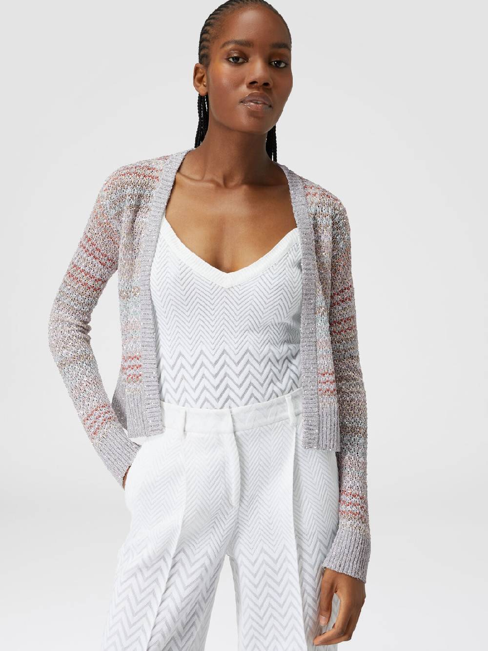 Missoni Cardigan corto in maglia a rete con paillettes I Più Venduti