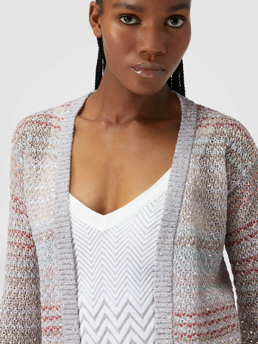 Missoni Cardigan corto in maglia a rete con paillettes I Più Venduti