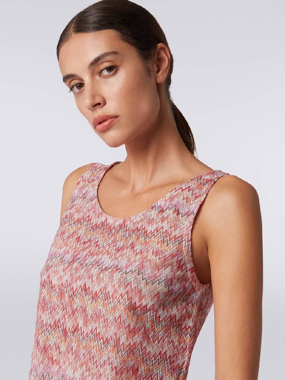 Missoni Canottiera in misto viscosa lamé chevron Negozio