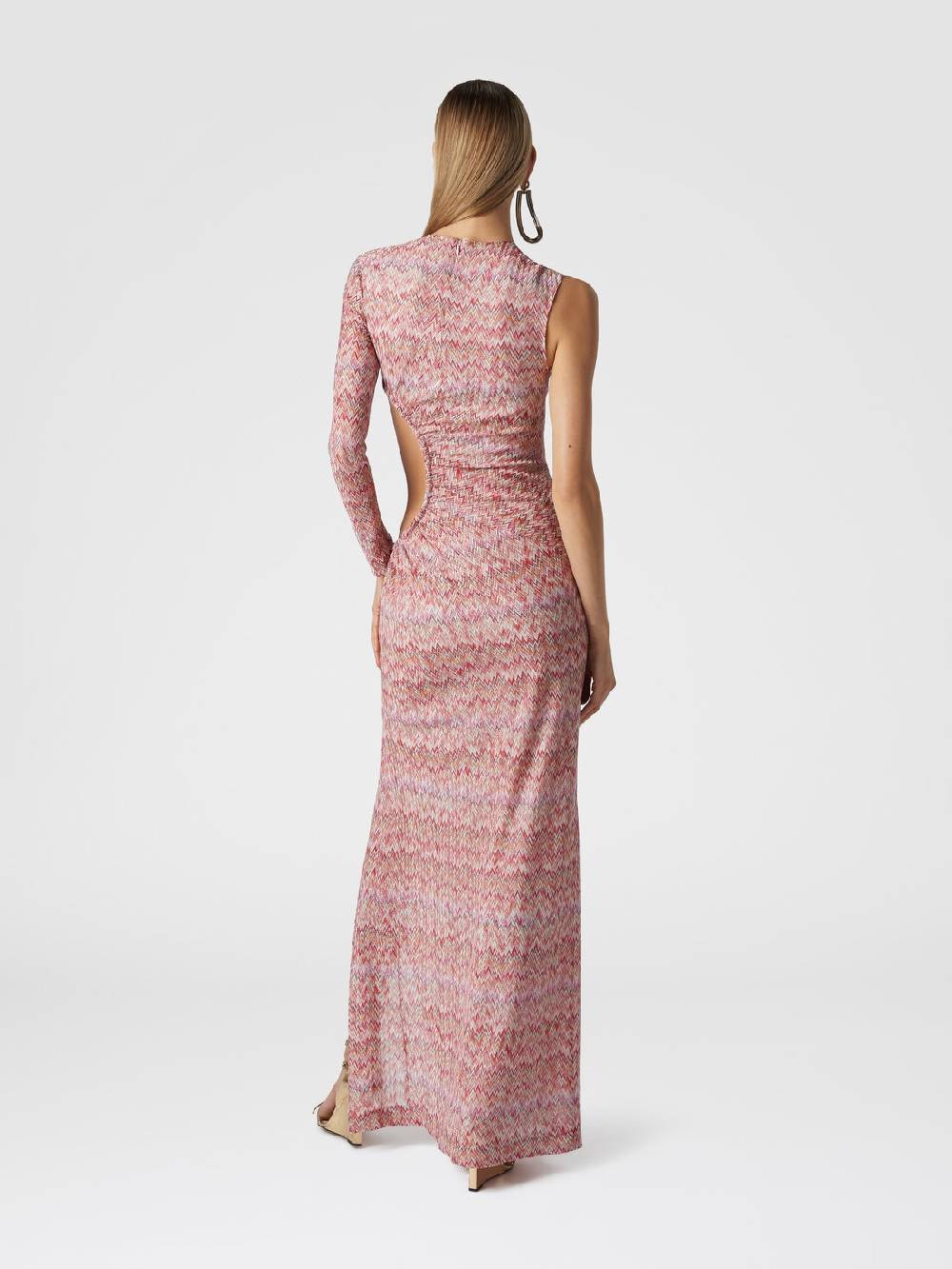 Missoni Abito lungo monospalla con dettaglio cut-out e spacco Nuova