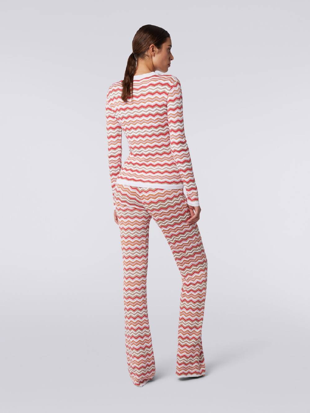 Missoni Pullover girocollo in cotone e viscosa zig zag Smaltimento dello stoccaggio