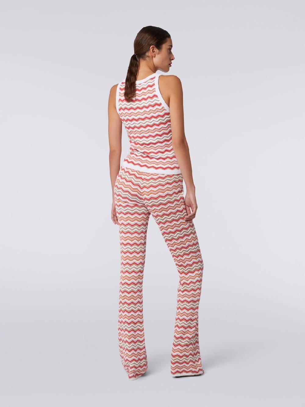 Missoni Pantaloni in maglia di cotone e viscosa zig zag Italy