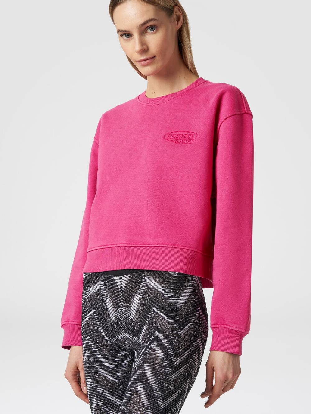 Missoni Felpa girocollo in cotone con logo In Linea