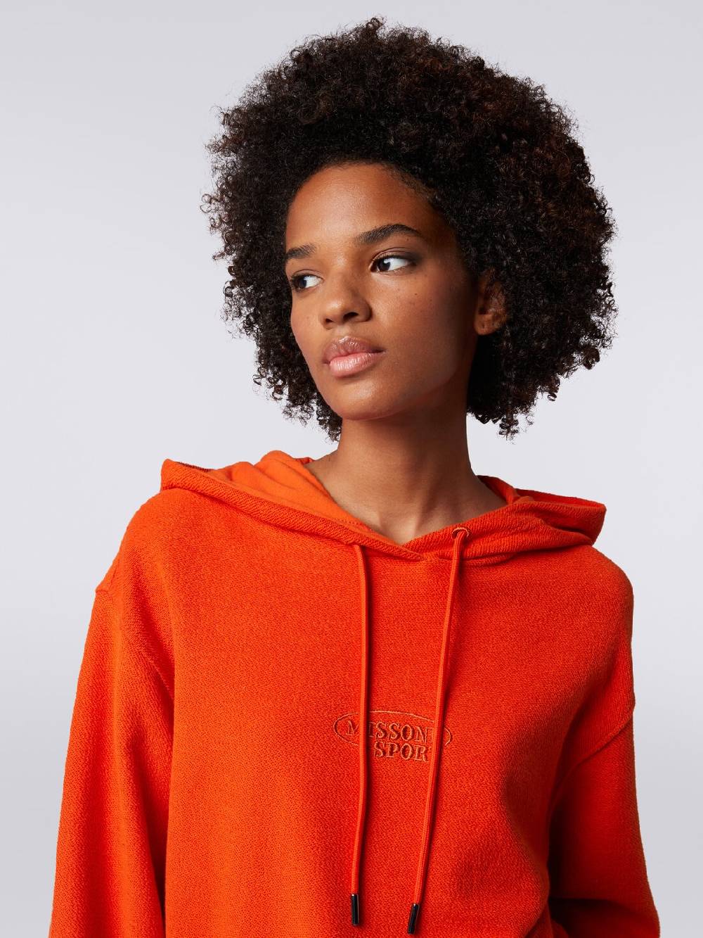 Missoni Felpa garzata crop con cappuccio e logo Nuovo