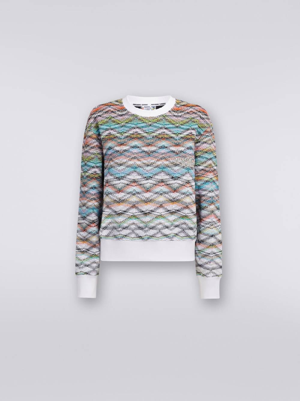 Missoni Felpa girocollo in maglia con lurex e logo Qualità