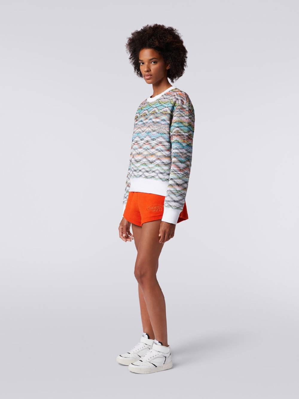 Missoni Felpa girocollo in maglia con lurex e logo Qualità