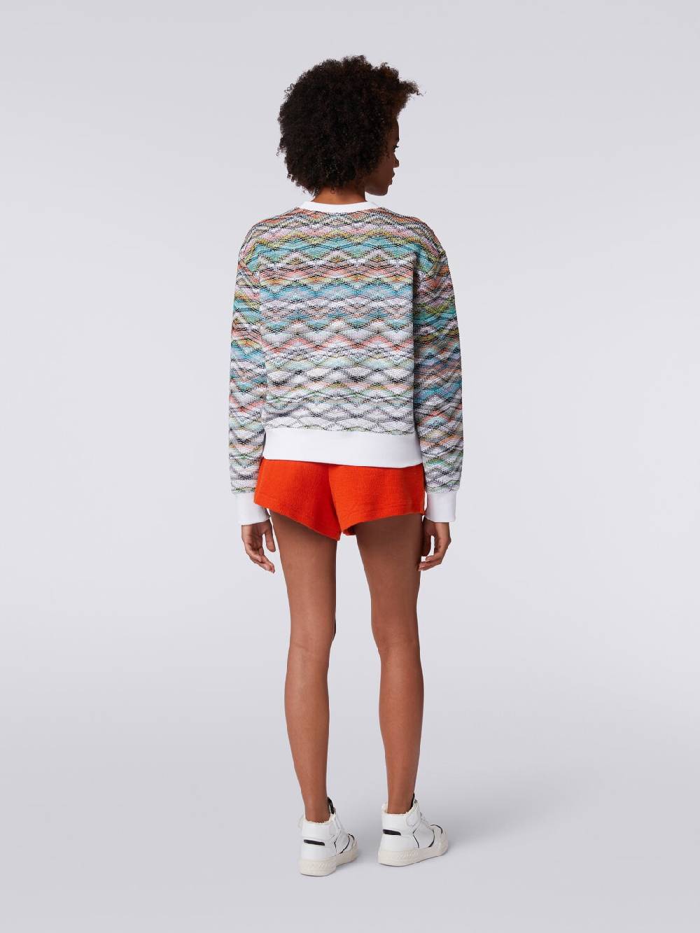 Missoni Felpa girocollo in maglia con lurex e logo Qualità