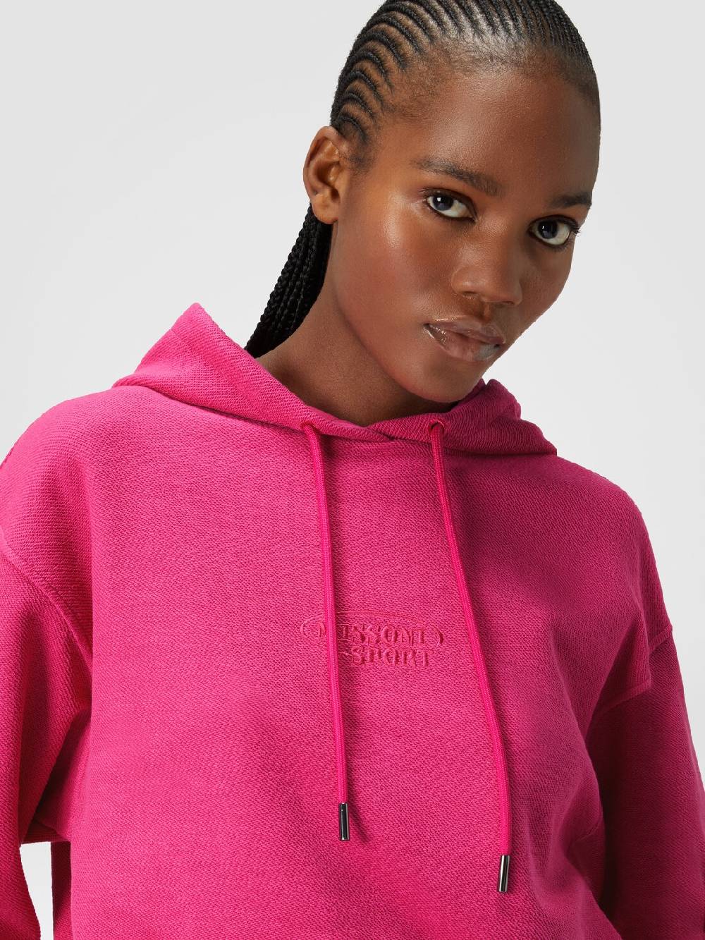 Missoni Felpa garzata crop con cappuccio e logo Spedizione Gratuita