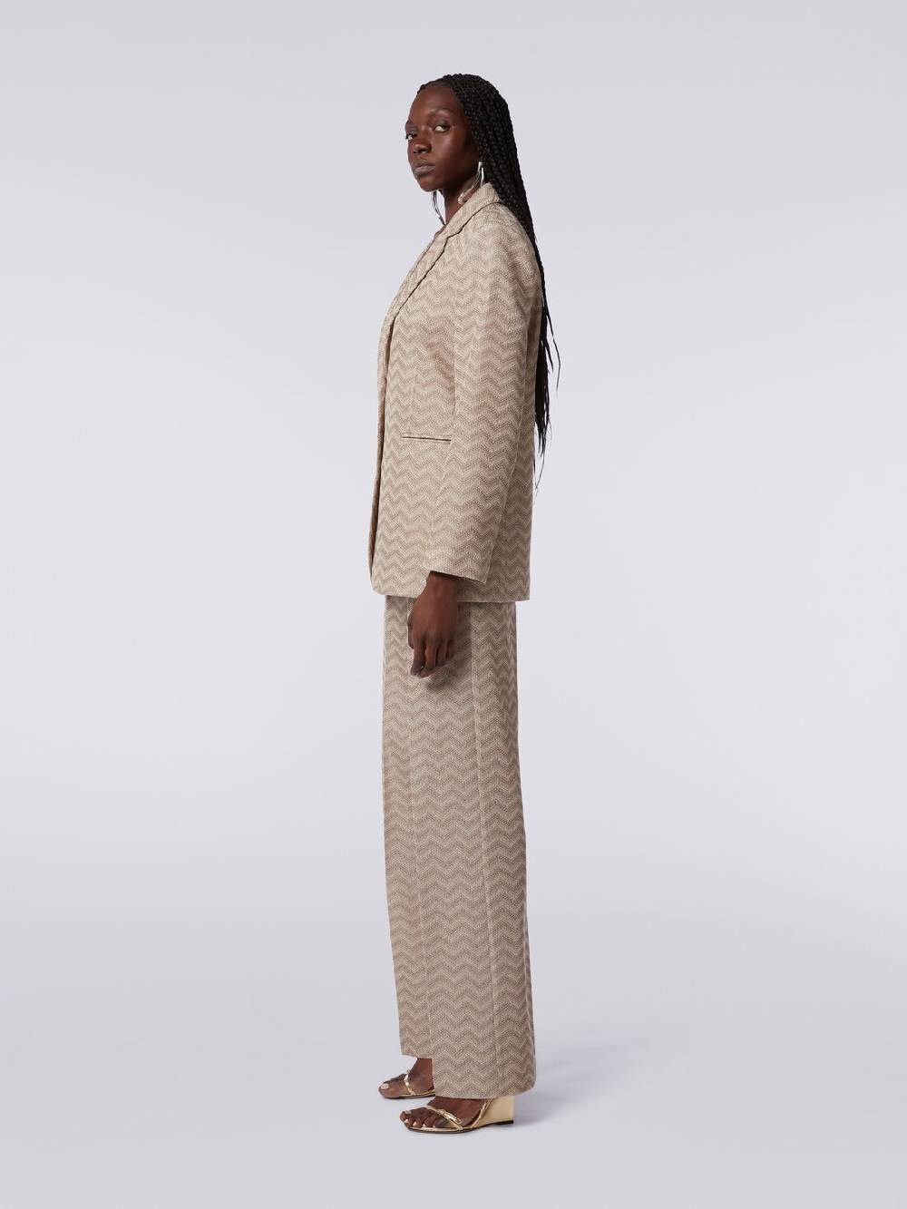 Missoni Blazer monopetto in cotone chevron Pezzi Unici