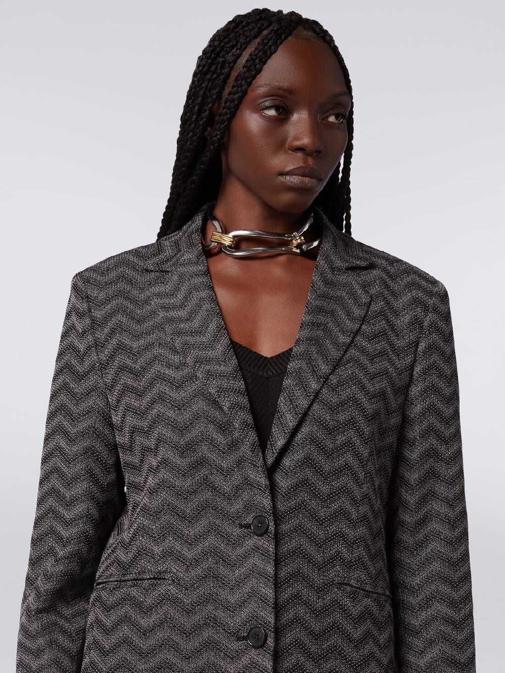 Missoni Blazer monopetto in cotone chevron Soddisfazione Garantita