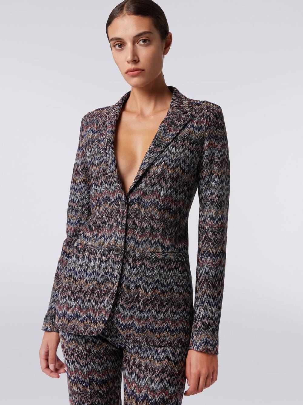 Missoni Blazer in misto viscosa zig zag con lurex Qualità Garantita