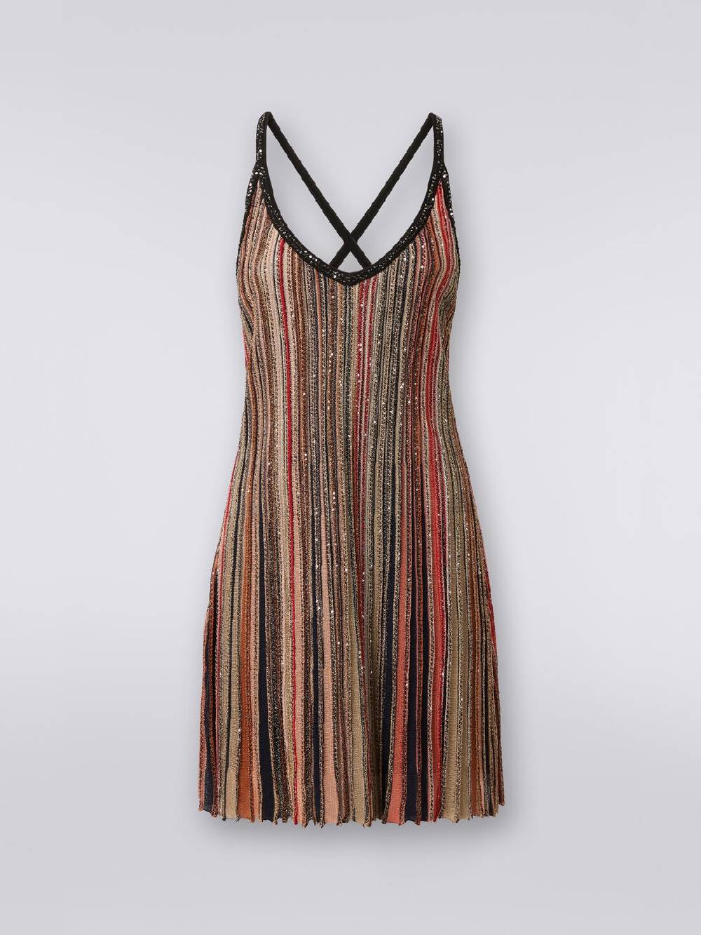Missoni Mini-abito in maglia a righe verticali con paillettes Acquista Ora