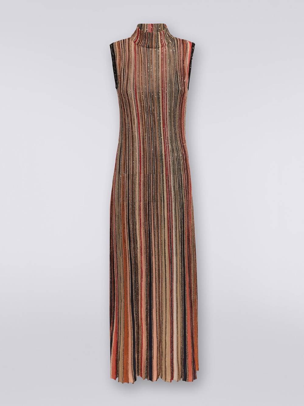 Missoni Abito lungo in maglia a righe verticali con paillettes Consegna Veloce