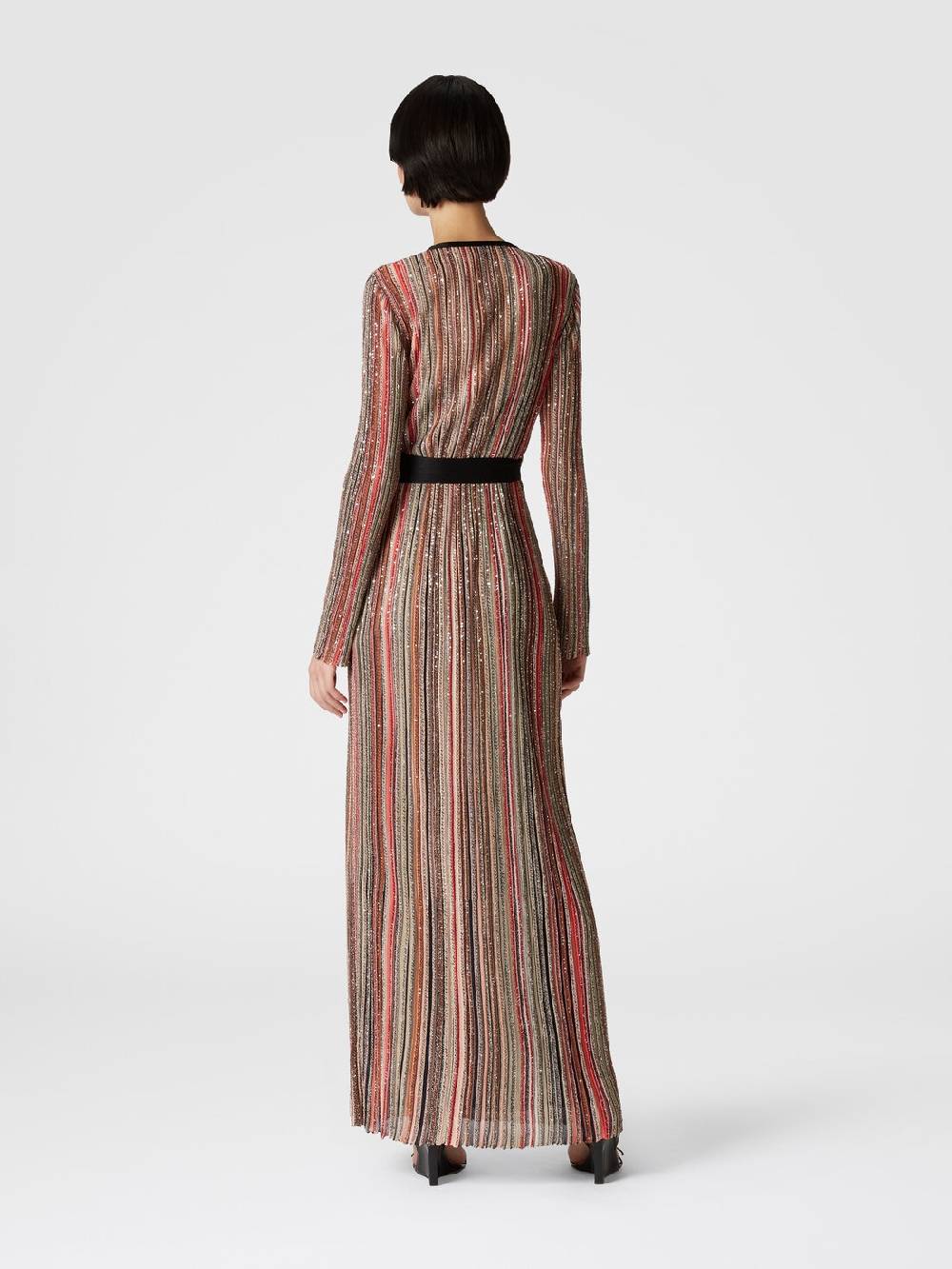 Missoni Abito lungo con chiusura a portafoglio e paillettes Promozione Limitata