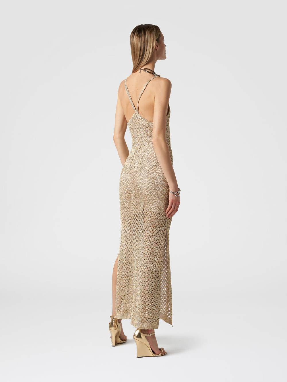 Missoni Abito in maglia zig zag con trama effetto uncinetto Shopping Online