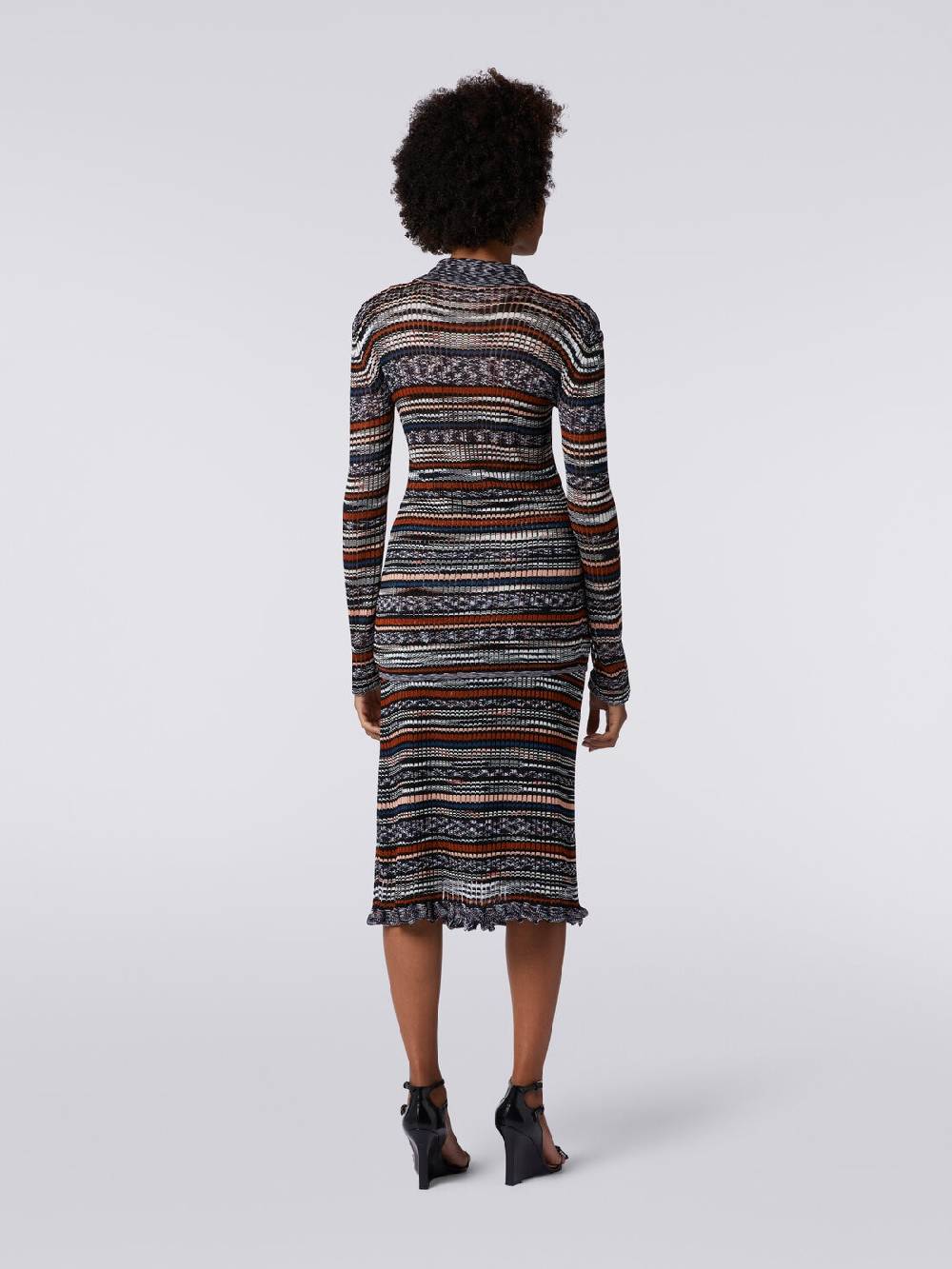 Missoni Gonna midi a costine in viscosa fiammata Prezzo Ridotto