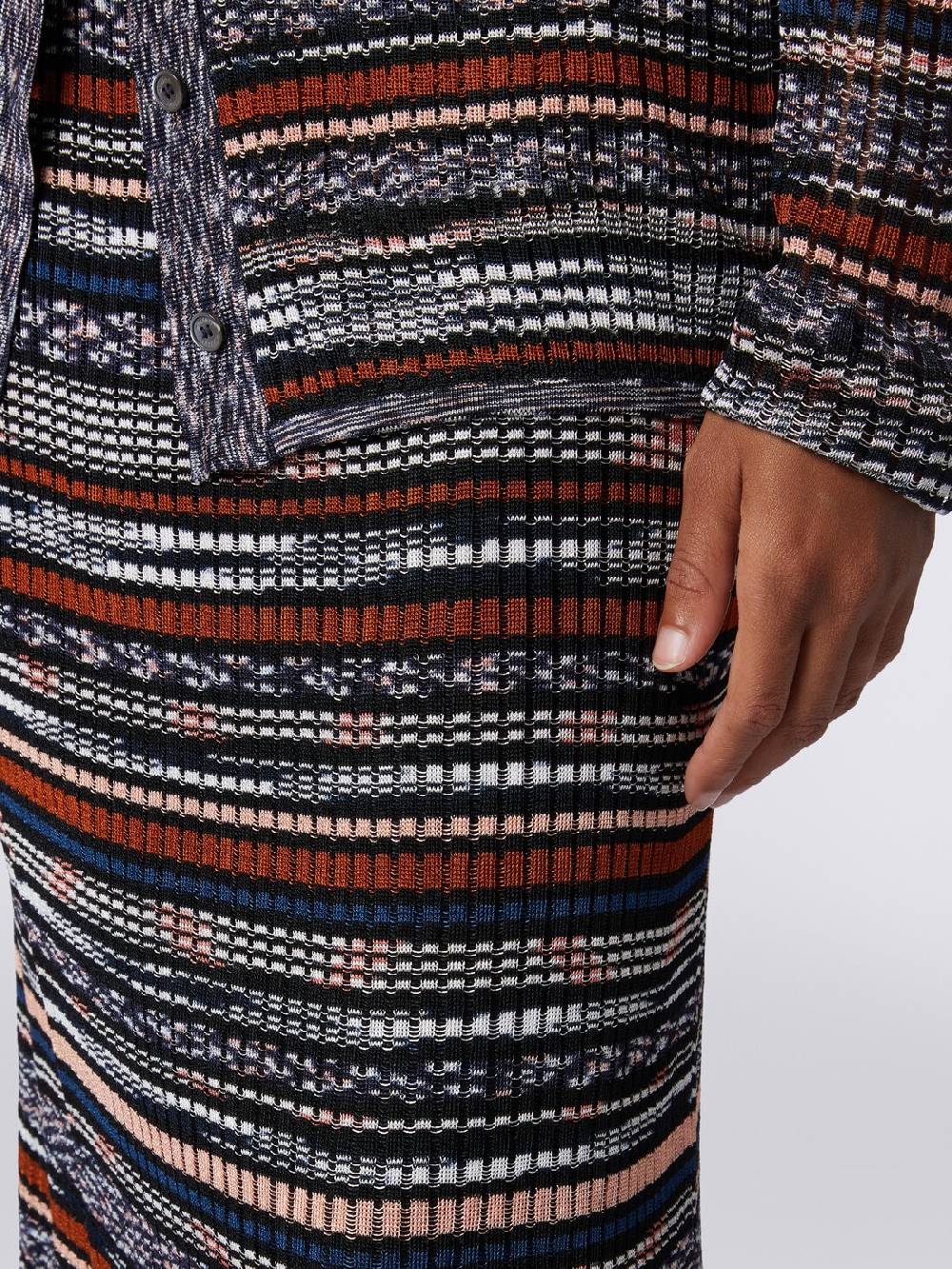 Missoni Gonna midi a costine in viscosa fiammata Prezzo Ridotto