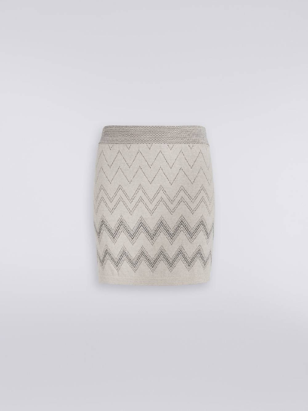 Missoni Minigonna in lana e viscosa zig zag con lurex Presa