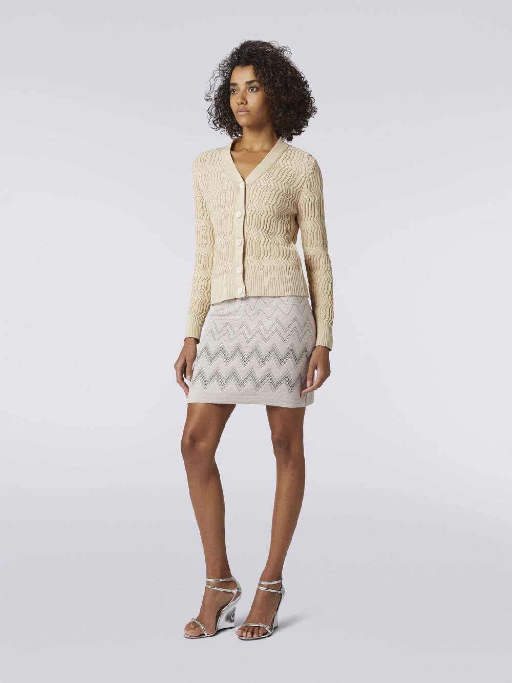 Missoni Minigonna in lana e viscosa zig zag con lurex Presa