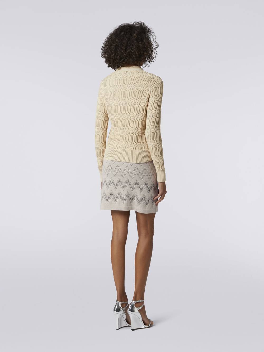 Missoni Minigonna in lana e viscosa zig zag con lurex Presa