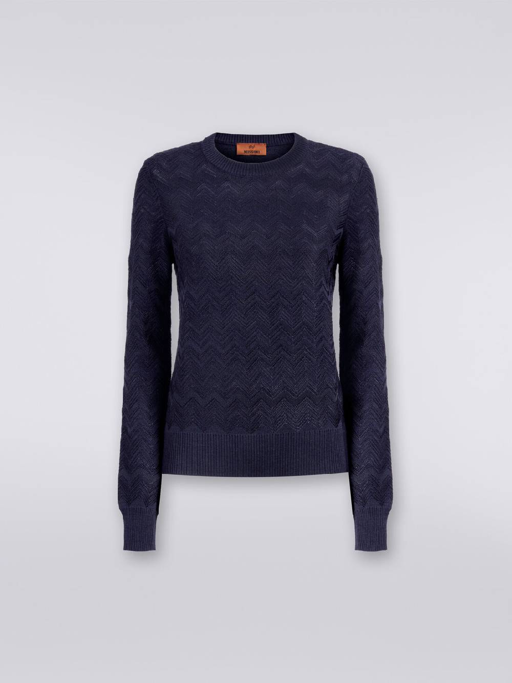 Missoni Pullover girocollo in viscosa e lana chevron Online