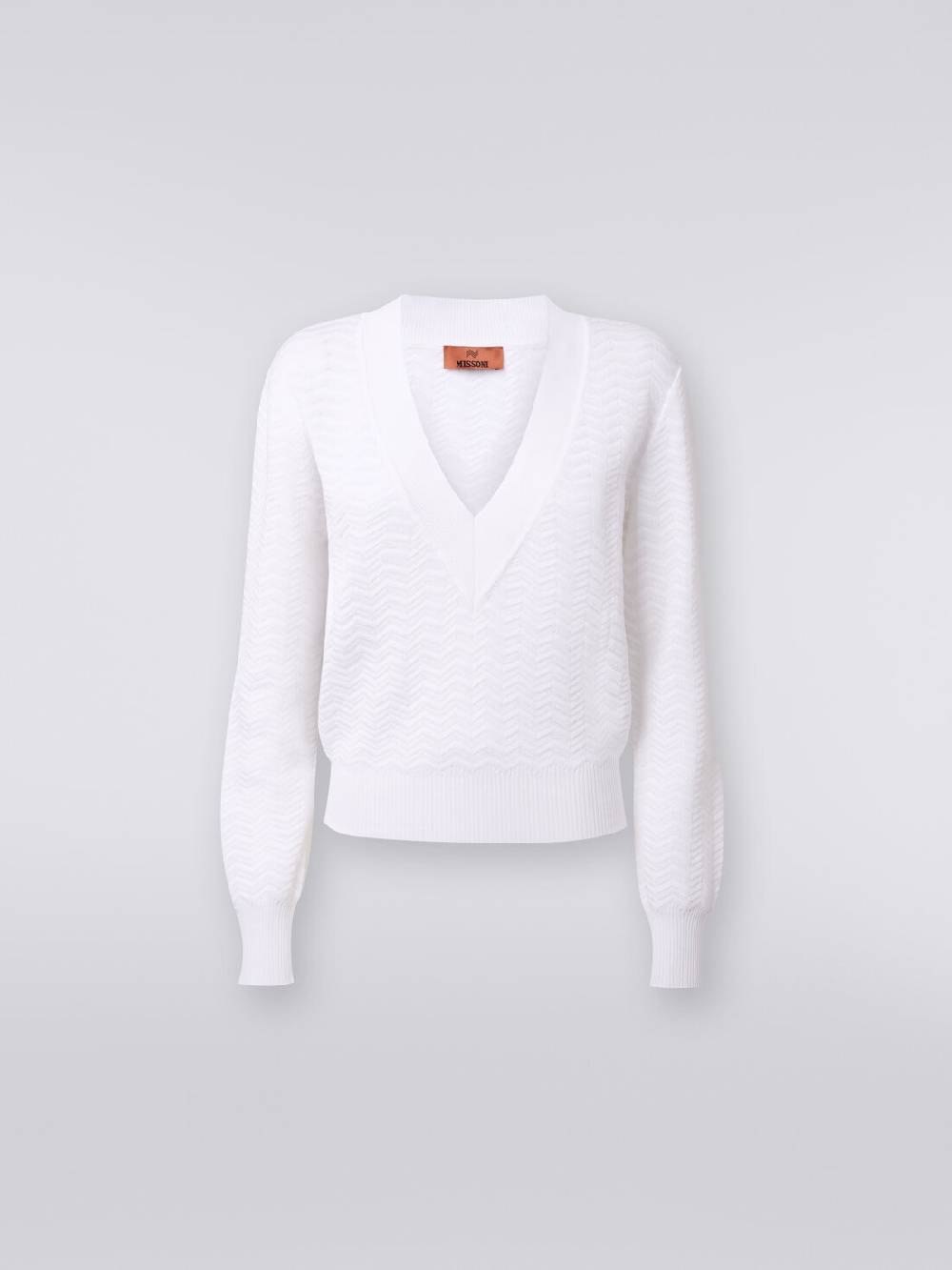 Missoni Pullover con scollatura a V in maglia zig zag Offerte