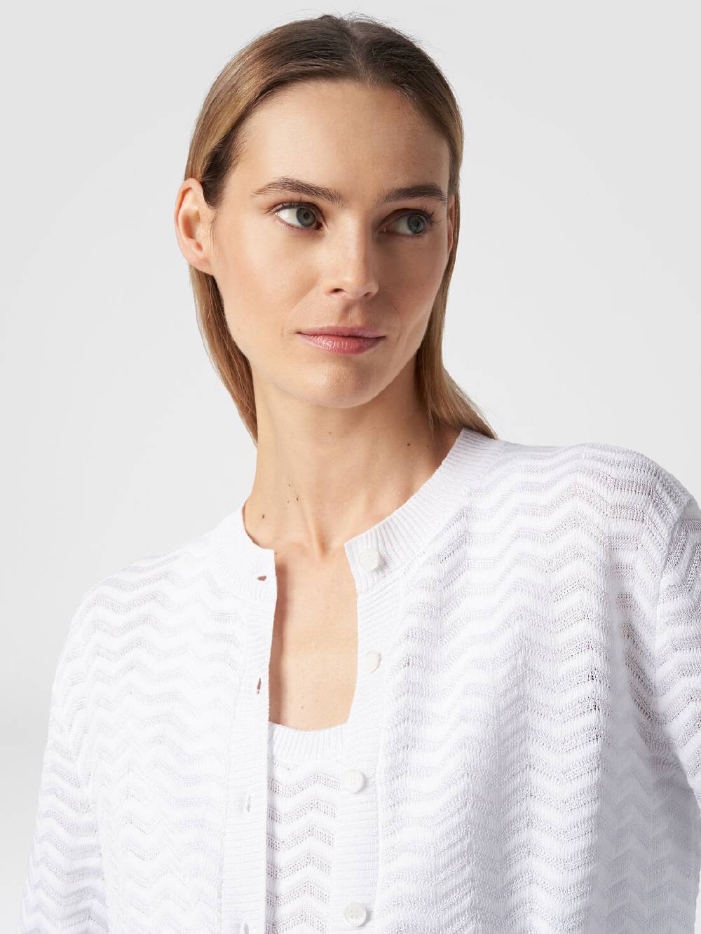 Missoni Cardigan in maglia di viscosa e cotone chevron Sostegno trimestrale