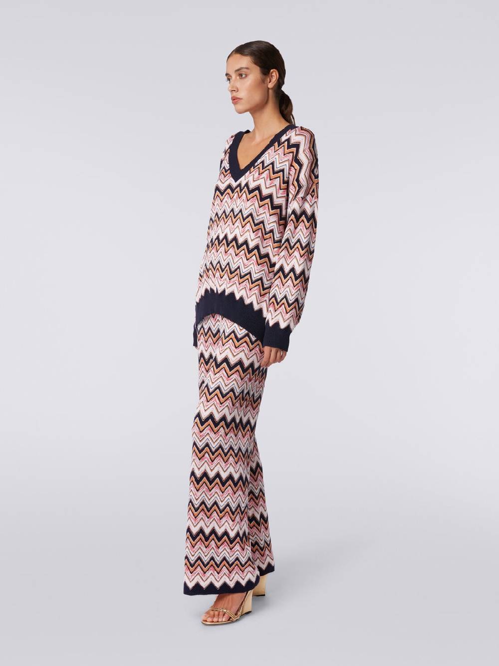 Missoni Maglia oversize zig zag con profili a contrasto Vendita Economica