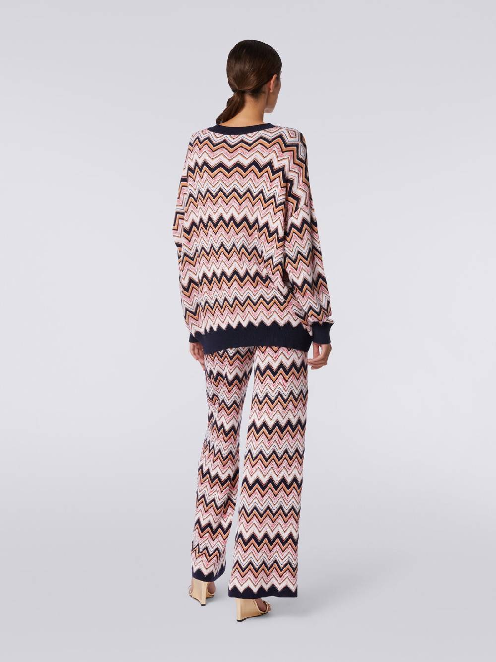 Missoni Maglia oversize zig zag con profili a contrasto Vendita Economica