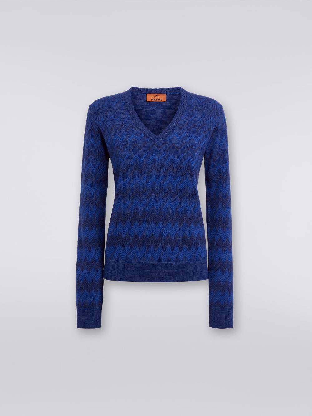 Missoni Pullover con scollo a V in cachemire con zig zag Vendite Flash