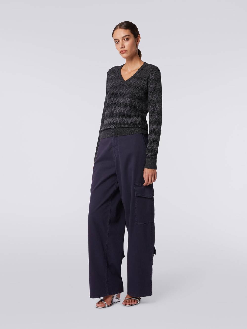 Missoni Pullover con scollo a V in cachemire con zig zag Negozio