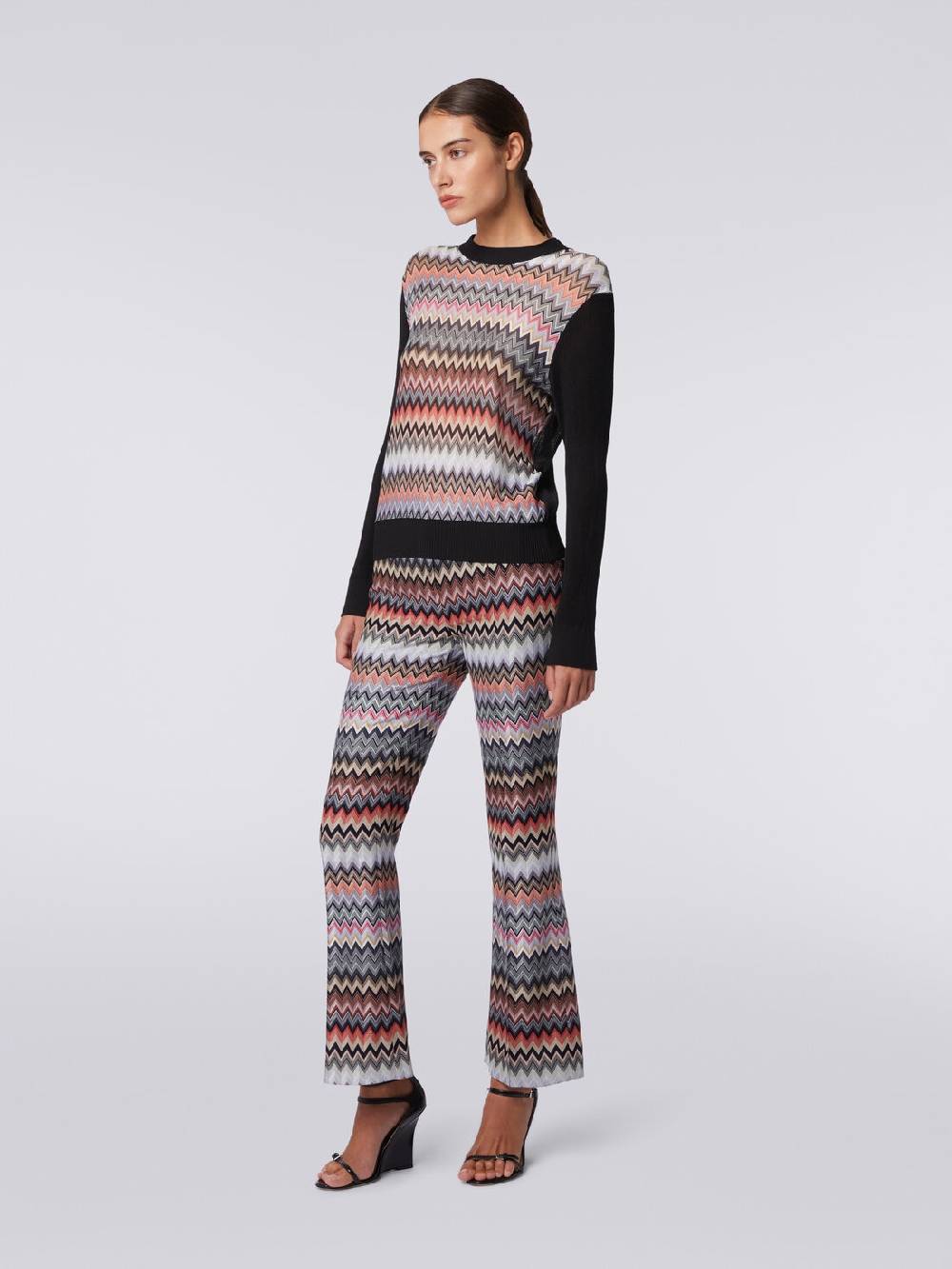 Missoni Pullover girocollo in viscosa zig zag In Saldo