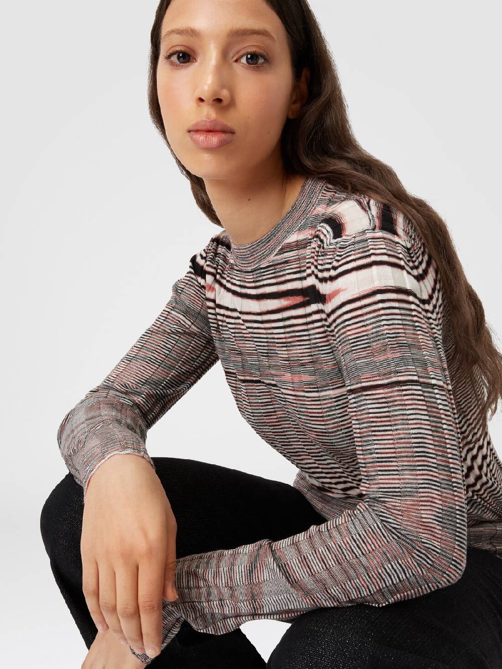 Missoni Maglia girocollo in cashmere e seta fiammata Moda