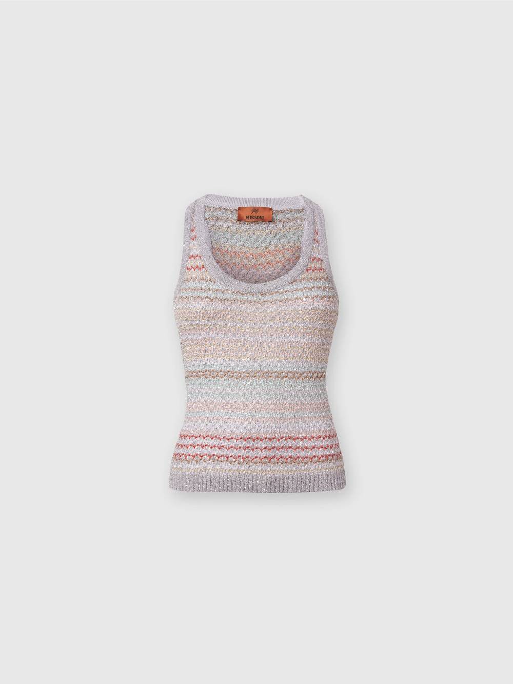 Missoni Canottiera in maglia a rete con applicazione di paillettes Italia